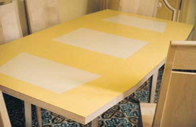 Trapezium table